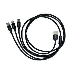 Cablu de Date 3 in 1 ADBL USB Splitter, 1.2m