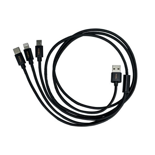 Cablu de Date 3 in 1 ADBL USB Splitter, 1.2m