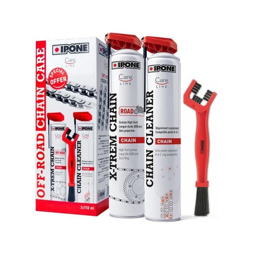 Kit Intretinere Lant Moto Ipone Off-Road Chain Care, 3 buc