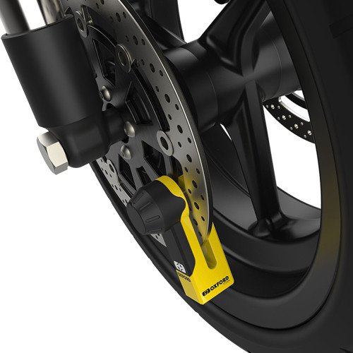 Lacat Antifurt Blocare Disc Moto Oxford Titan Pin Disc Lock, Galben