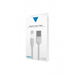 Cablu Date si Incarcare Magnetic Vetter USB to Type-C, Silver