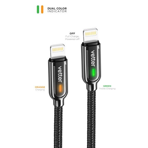 Cablu de date si incarcare Vetter Smart Lightning, Auto Disconnect, 1.2m
