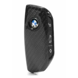 Husa Cheie BMW din Carbon Vetter Compatibila i5, i7, Seria 2, 3, 5, 7, Negru Lucios