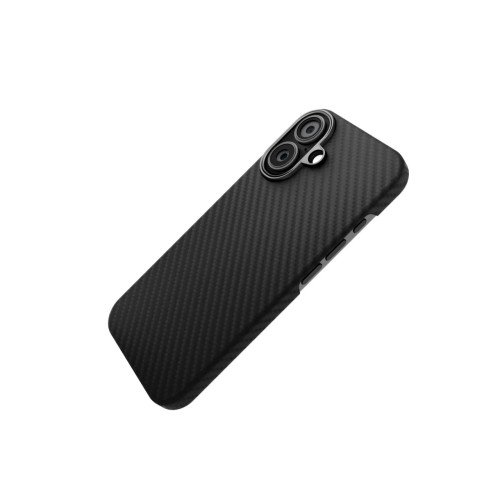 Husa iPhone 16 Plus Clip-On MagSafe Vetter Aramid Fiber Kevlar, Negru